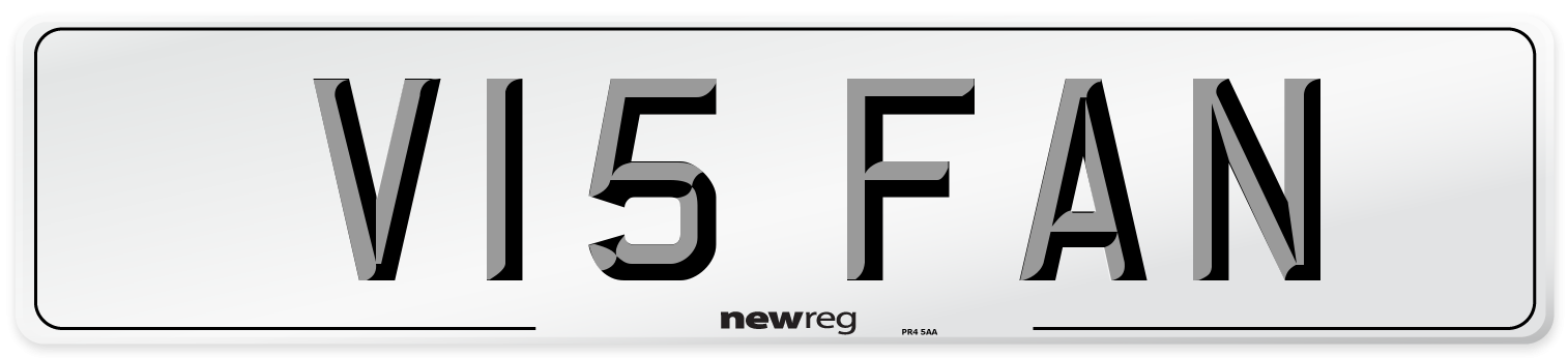 V15 FAN Number Plate from New Reg